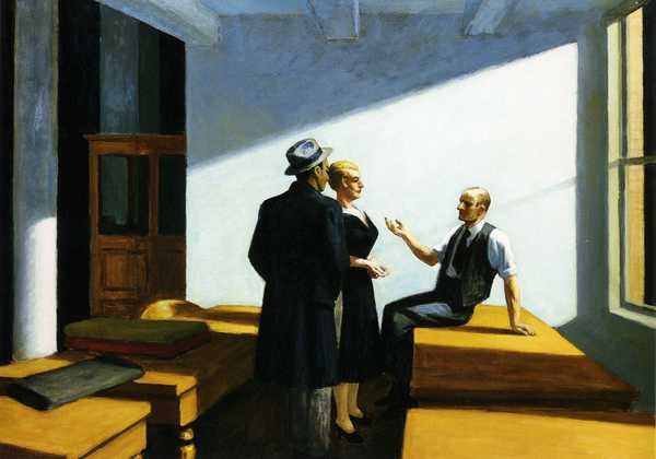 Edward Hopper Conference At Night A4 Photo Print