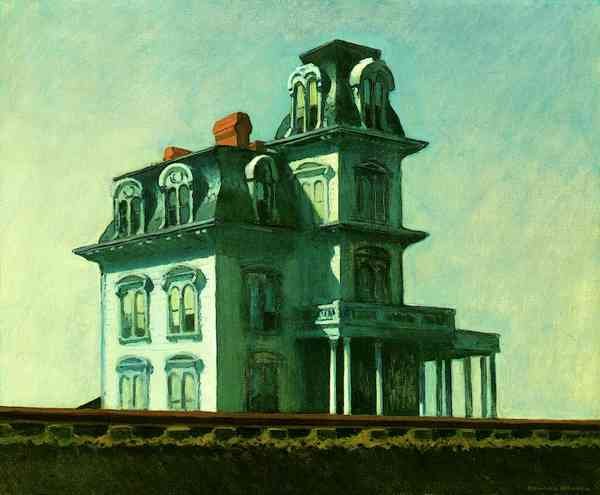Edward Hopper Hotel by the railroad Modernism A4 Photo Print