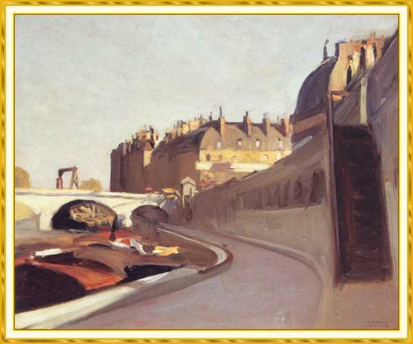 Edward Hopper Le Quaides Grands Augustins A4 Photo Print