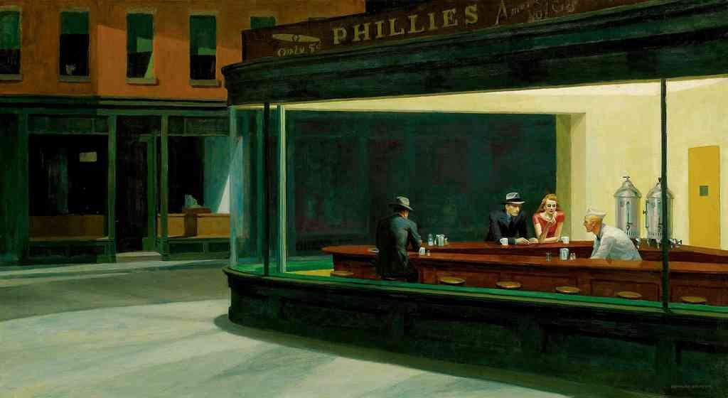 Edward Hopper Nighthawks Modernism A4 Photo Print