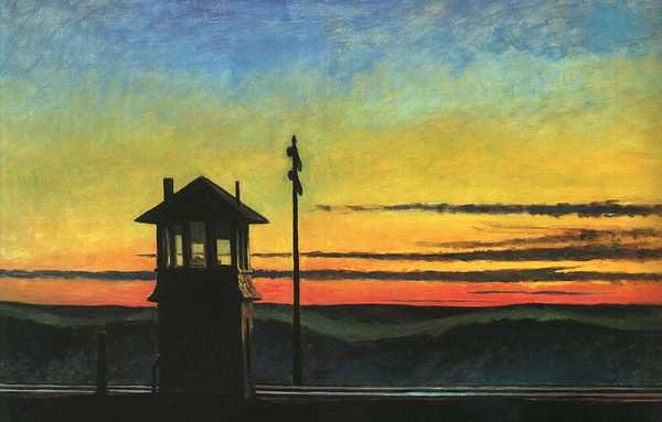 Edward Hopper Railroad Sunset A4 Photo Print