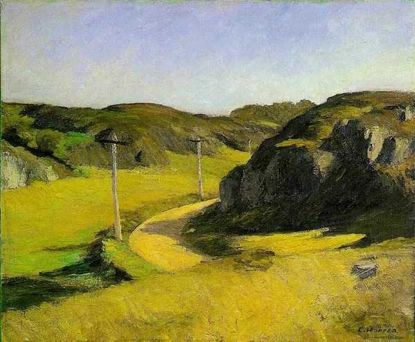 Edward Hopper Road in Maine 1914 A4 Photo Print