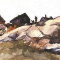 Edward Hopper Rocks at the Fort Gloucester A4 Photo Print