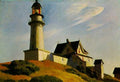 Edward Hopper lighthouse 2 lights A4 Photo Print