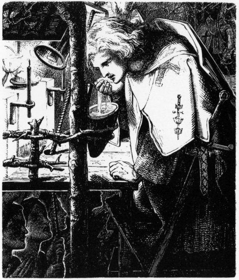 Edward Moxon Rossetti Galahad A4 Photo Print