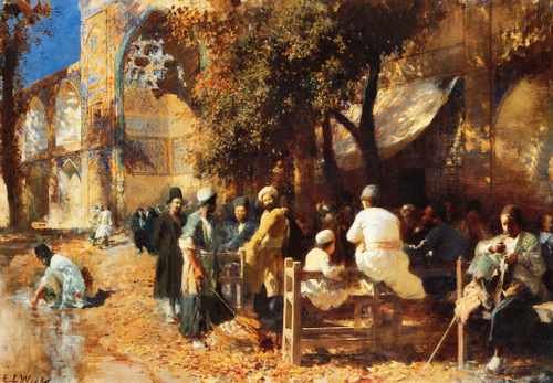 Edwin Lord Weeks A Persian Cafe A4 Photo Print