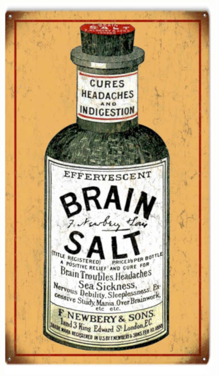 Effervescent Brain Salt Vintage Retro Advert Ads A4 Photo Print