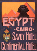 Egypt Luggage Label Vintage A4 Photo Print
