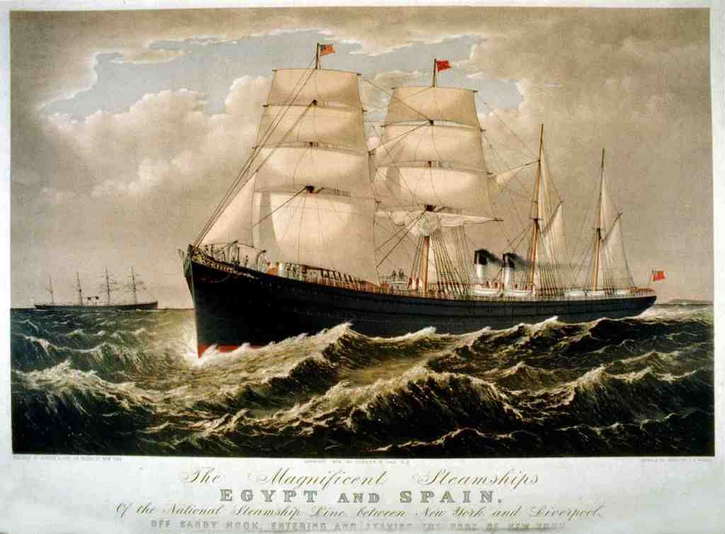 Egypt Spain Ship Vintage A4 Photo Print