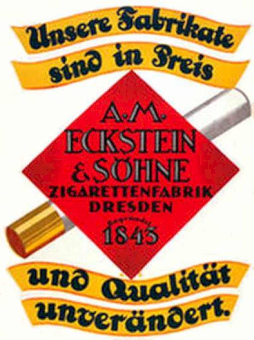 Eickstein Cigarette Dresden Vintage Retro Advert Ads A4 Photo Print