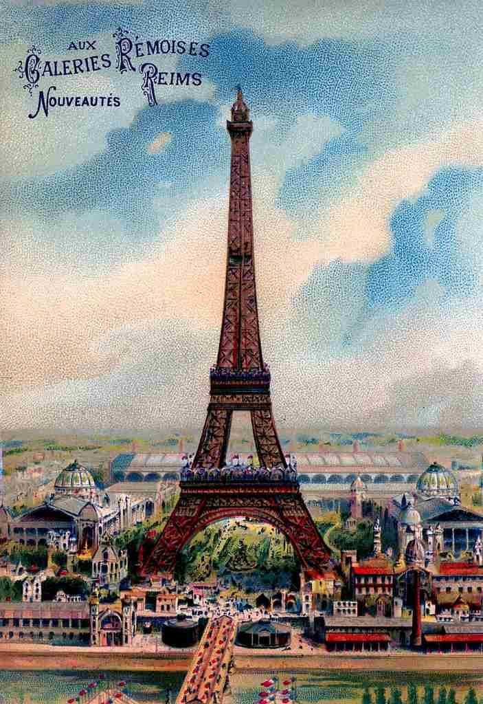  Eiffel Tower 1890s Vintage A4 Photo Print