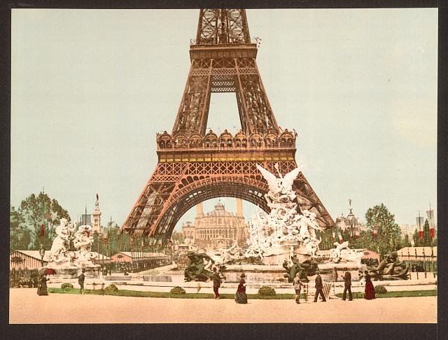 Eiffel Tower I Exposition Universal 1900 Paris Vintage A4 Photo Print