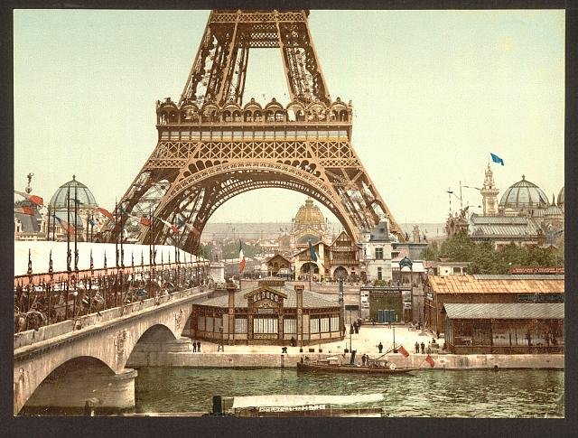 Eiffel Tower II Exposition Universal 1900 Paris Vintage A4 Photo Print