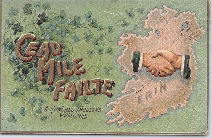 Eire Cead Mile Failte Hundred Thousand Welcomes Vintage A4 Photo Print