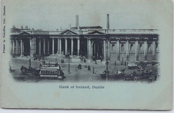 Eire Dublin Bank Of Ireland Vintage A4 Photo Print