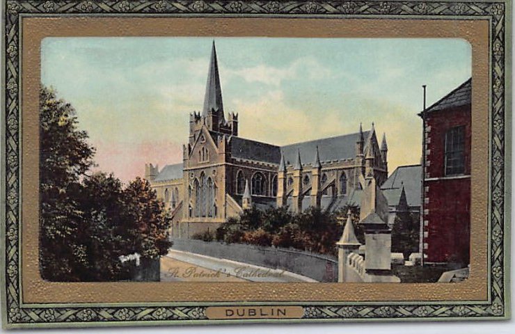 Eire Dublin St Patricks Cathedral Vintage A4 Photo Print