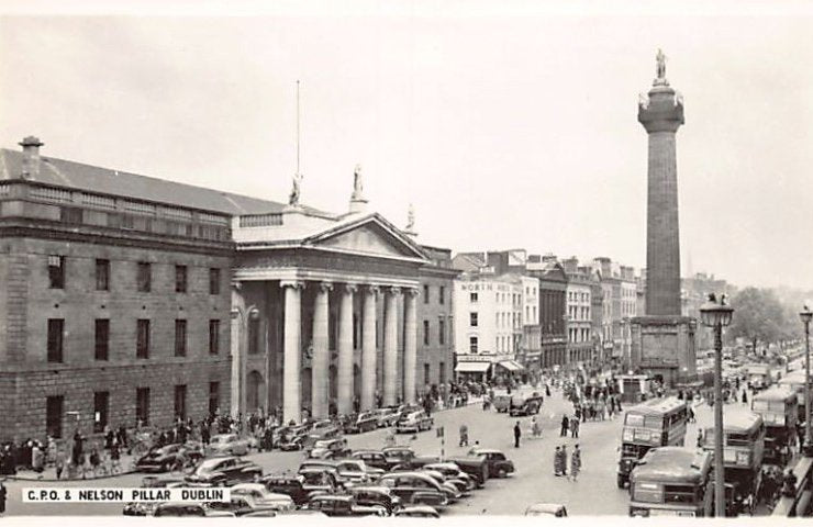 Eire Ireland Dublin Central Post Office Nelson Pillar Vintage A4 Photo Print