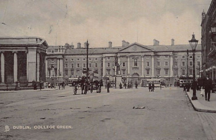 Eire Ireland Dublin College Green Vintage A4 Photo Print