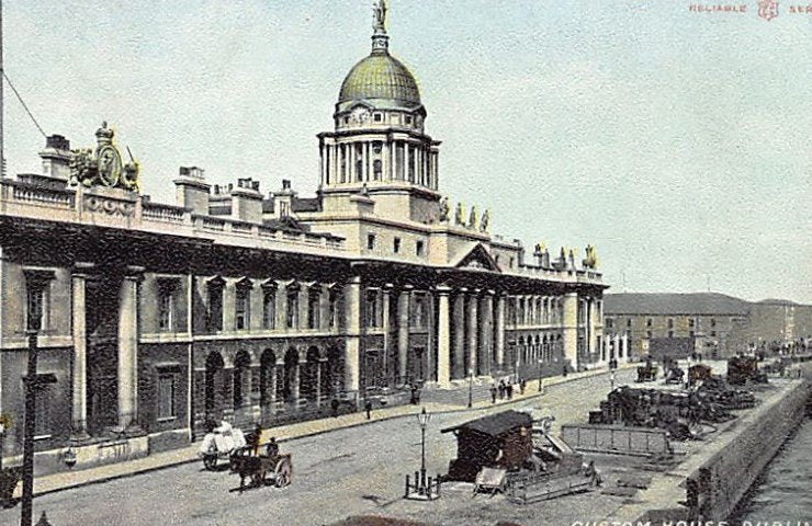 Eire Ireland Dublin Custom House Vintage A4 Photo Print