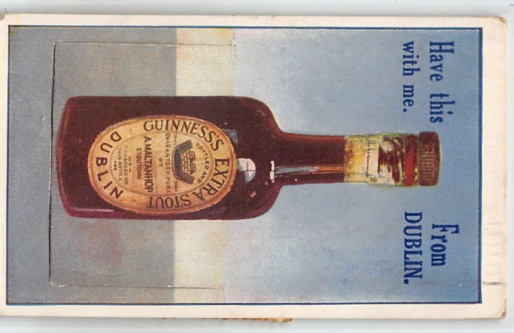 Eire Ireland Dublin Guinesss Extra Stout Sachet Postcard Vintage A4 Photo Print