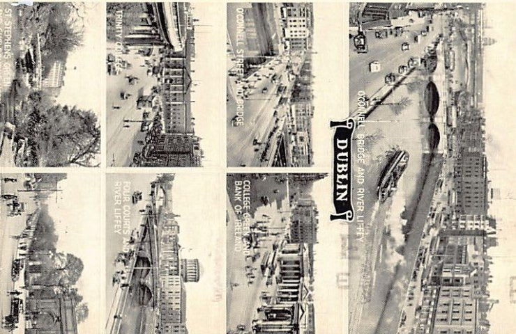 Eire Ireland Dublin Multi Views Postcard Vintage A4 Photo Print