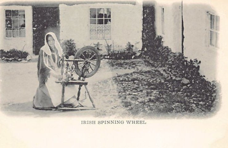 Eire Ireland Irish Spinning Wheel Vintage A4 Photo Print