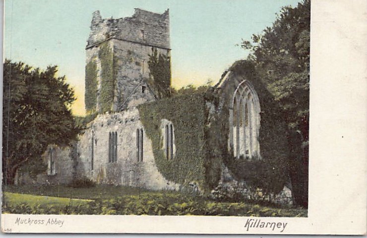 Eire Killarney Kerry Muckross Abbey Vintage A4 Photo Print