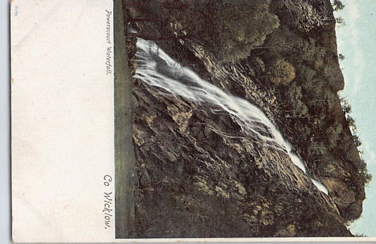 Eire Powerscout Waterfall Co Wicklow Vintage A4 Photo Print