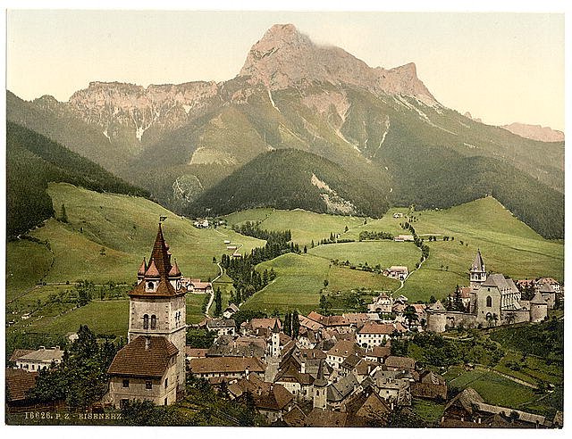 Eisenerz general view Vintage A4 Photo Print