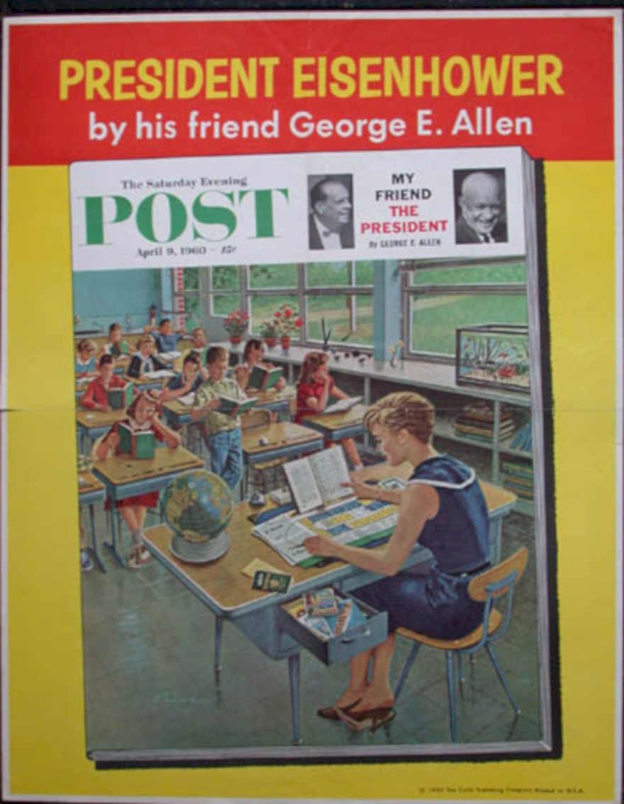 Eisenhower Classroom Globe Vintage Retro Advert Ads A4 Photo Print