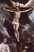 El Greco Christ On The Cross Adored By Donors 1585 90 A4 Photo Print