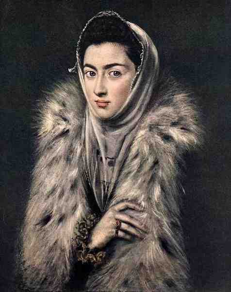 El Greco Lady With A Fur 1577 80 A4 Photo Print