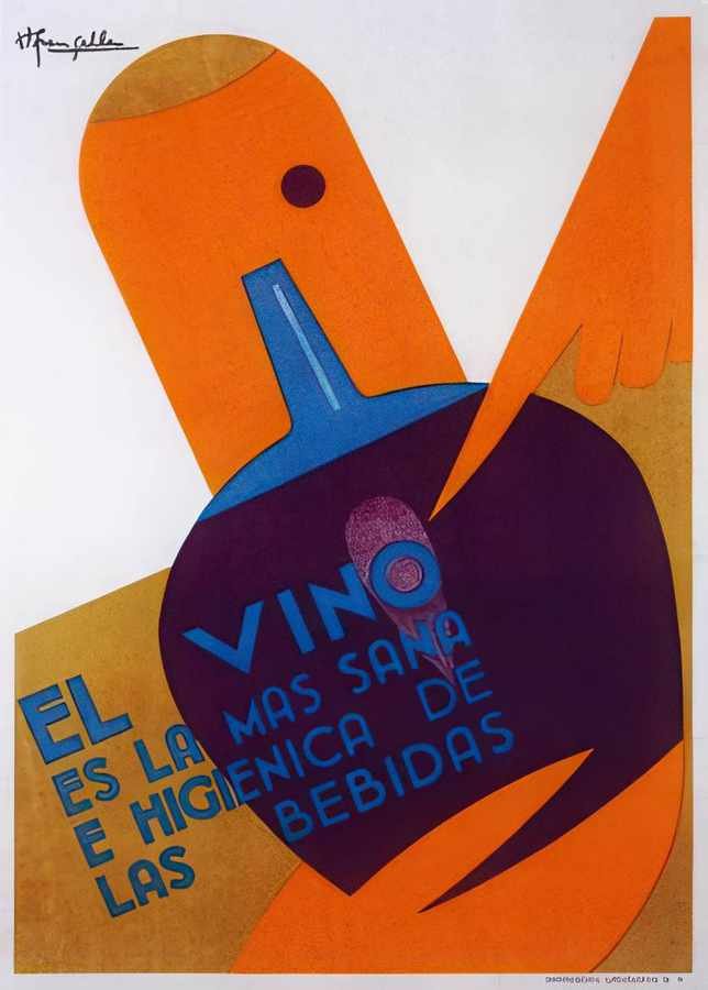 El Vino Vintage Advert A4 Photo Print