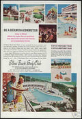 Elbow Beach Bermuda Vintage Retro Advert Ads A4 Photo Print