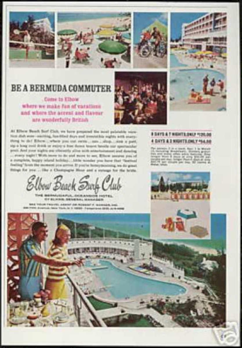 Elbow Beach Bermuda Vintage Retro Advert Ads A4 Photo Print