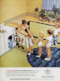 Electric Clothes Drying Vintage Retro Advert Ads A4 Photo Print