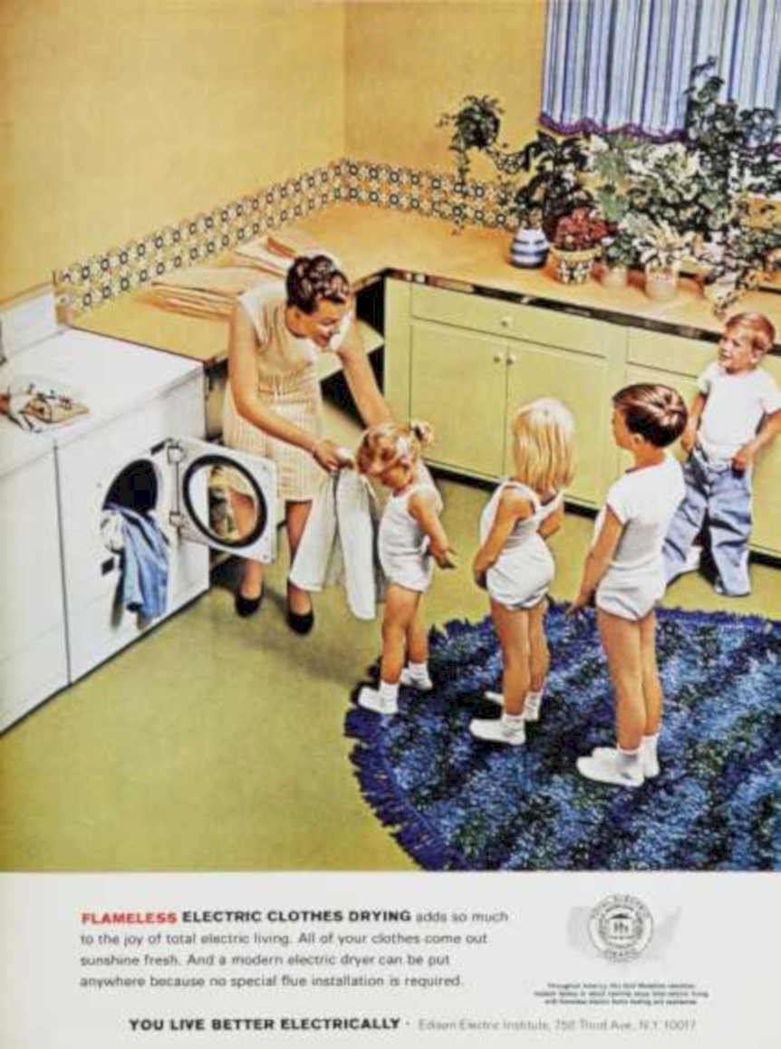 Electric Clothes Drying Vintage Retro Advert Ads A4 Photo Print
