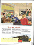 Electro Motive Train 2 Vintage Retro Advert Ads A4 Photo Print
