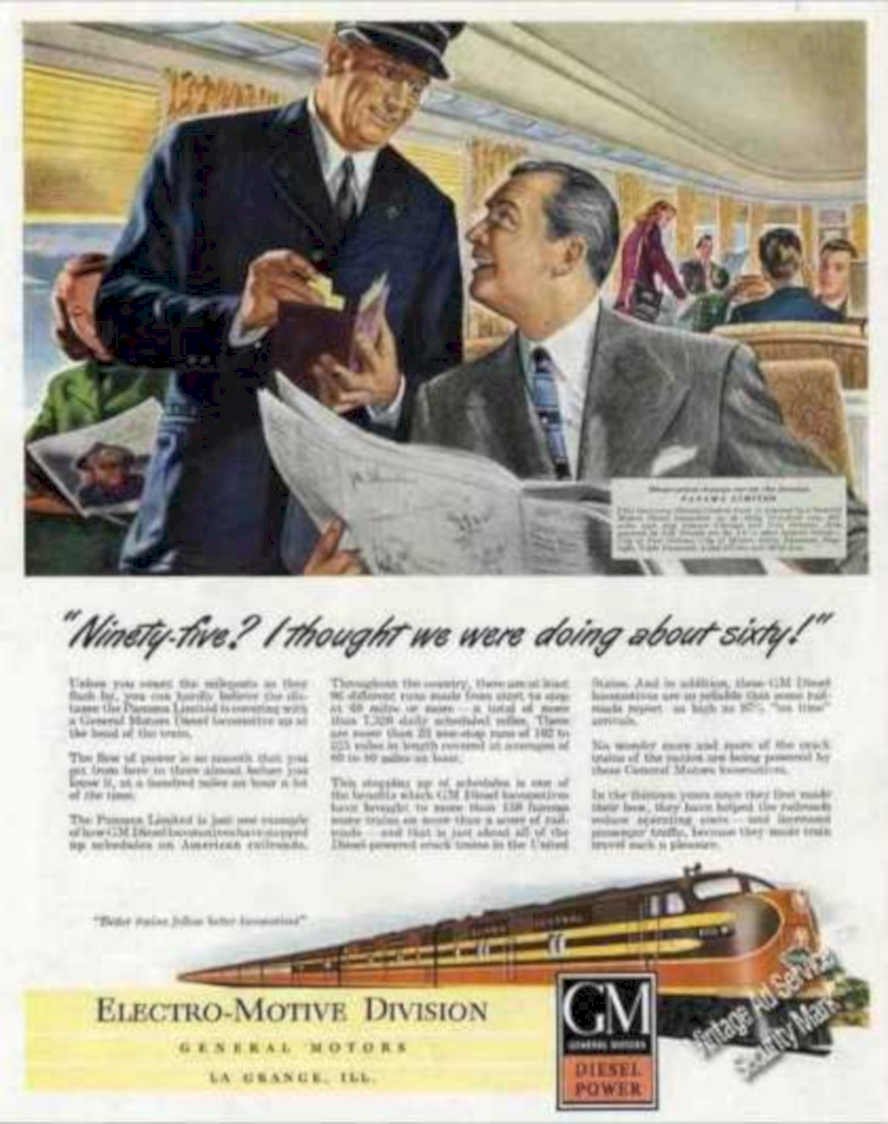 Electro Motive Train Vintage Retro Advert Ads A4 Photo Print