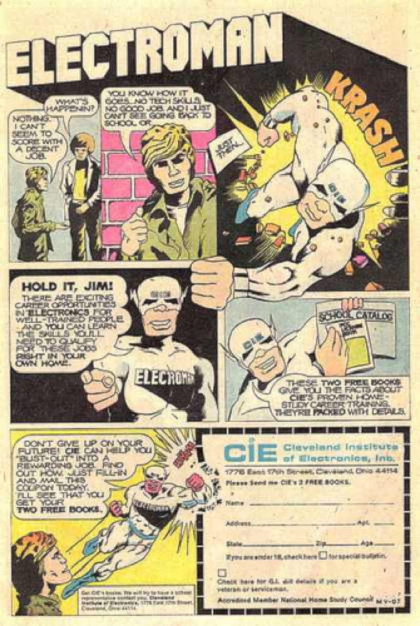 Electroman Krahsh Panel Vintage Retro Advert Ads A4 Photo Print