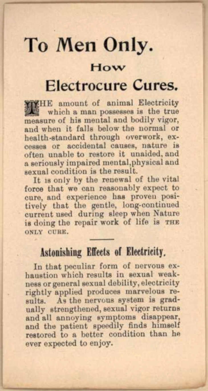 Electroscope Cure Men Vintage Retro Advert Ads A4 Photo Print