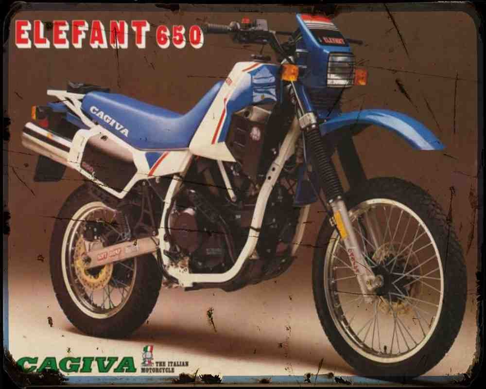 Elefanat 650 86 A4 Photo Print Motorbike Vintage Aged