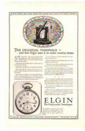 Elgin Celestial Timepiece Vintage Retro Advert Ads A4 Photo Print