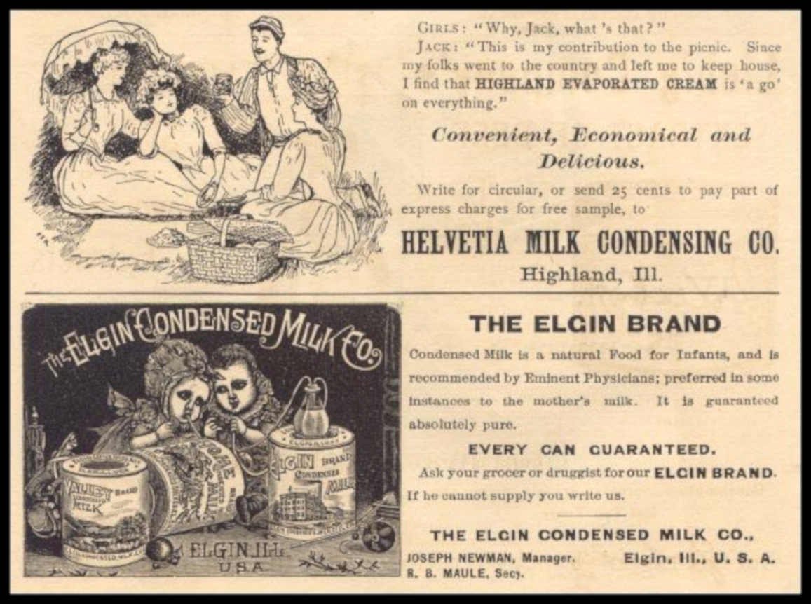 Elgin Picnic Cream 2 Vintage Retro Advert Ads A4 Photo Print
