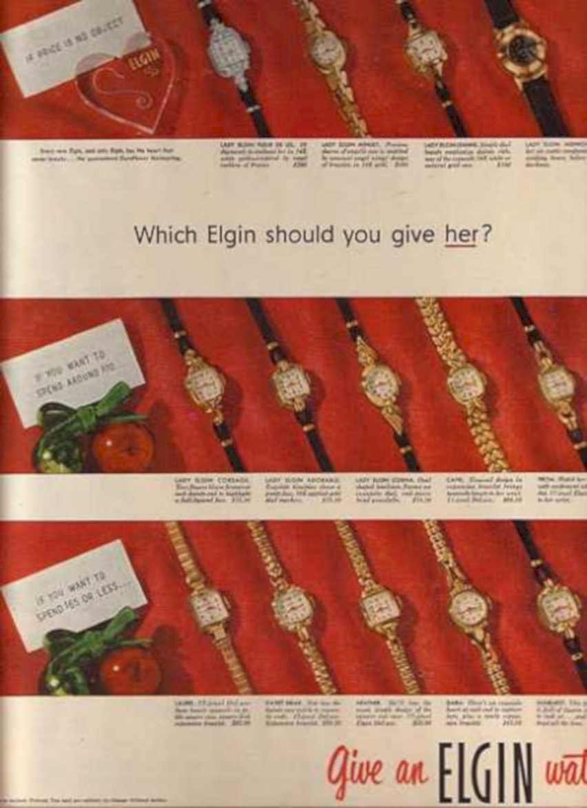 Elgin Watches Table Vintage Retro Advert Ads A4 Photo Print