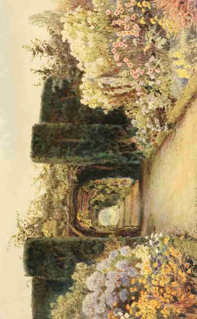 Elgood George S 1851 1943 Old Fashioned Flowers 1906 Great Tangley The Pergola A4 Photo Print