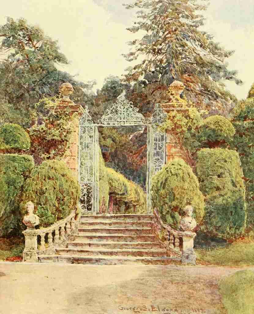 Elgood George S 1851 1943 Some English Gardens 1904 Brockenhurst The Garden Gate A4 Photo Print