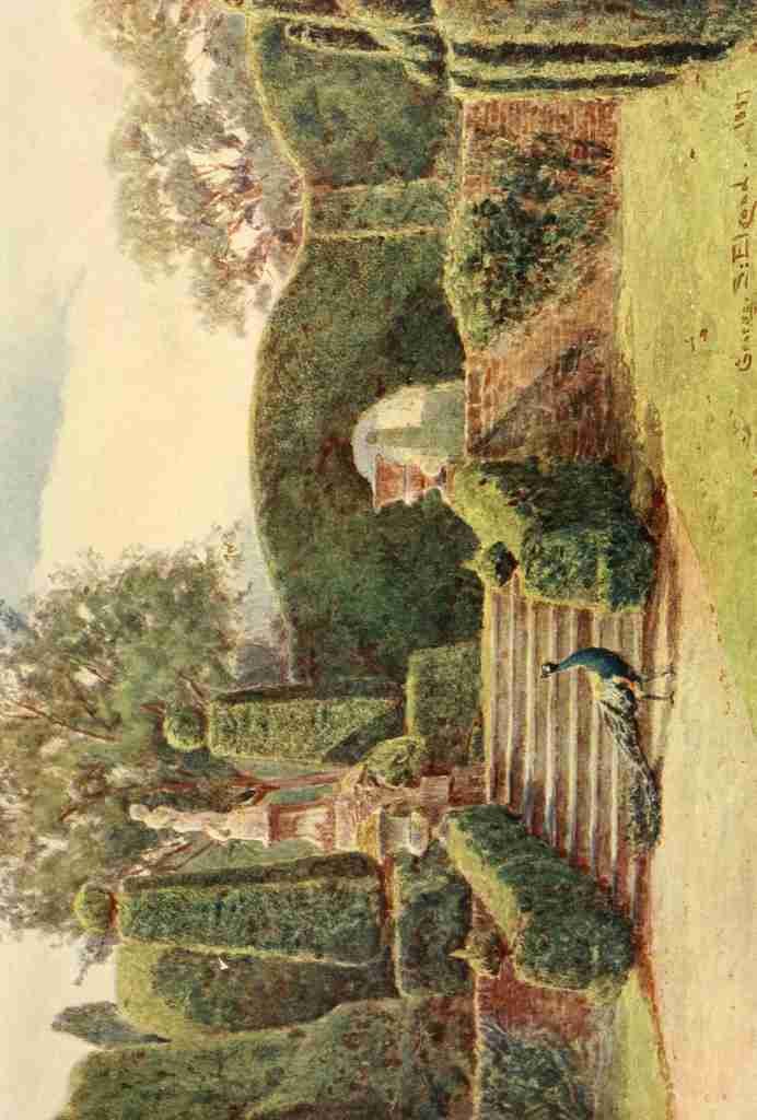 Elgood George S 1851 1943 Some English Gardens 1904 Brockenhurst The Terrace A4 Photo Print