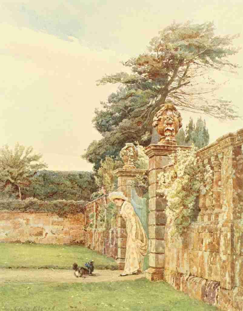 Elgood George S 1851 1943 Some English Gardens 1904 Brympton The Gateway A4 Photo Print