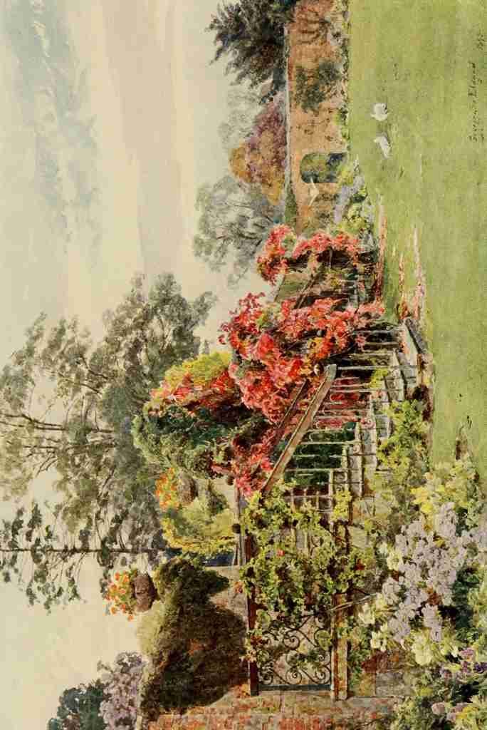 Elgood George S 1851 1943 Some English Gardens 1904 Bulwick Autumn A4 Photo Print